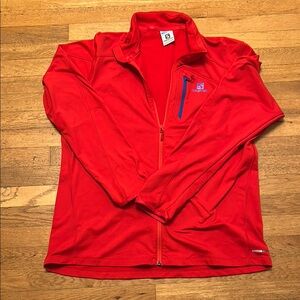 Salomon Bright Red Jacket with Blue Accents XXL